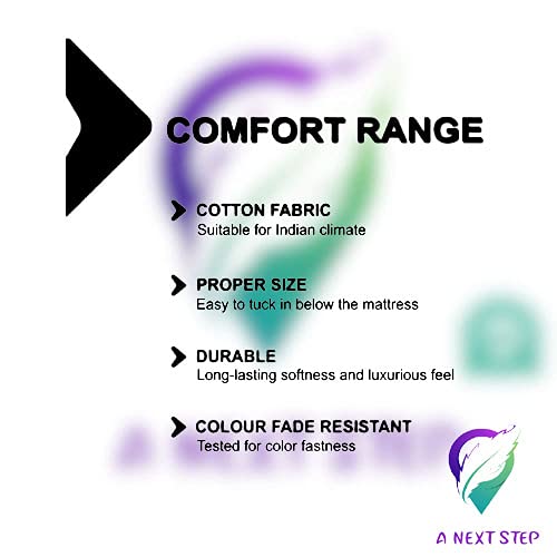 A Next Step 100 Cotton Merino King Size Bedsheet with 2 Pillow Covers Suitable for Living Room Hotels and for Home Dcor Multi Box  - Image 4