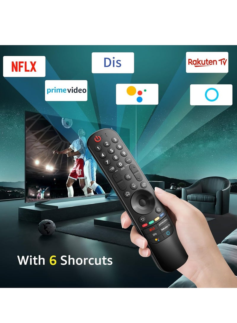ELTRAZONE Magic Remote Control for LG Smart TV, Universal Replacement Remote Control for LG OLED EVO/OLED/QNED/QLED/NanoCell/UHD 4K 8K, with Voice and Indicator – With Battery - Image 4