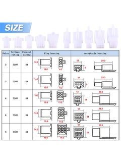 MVAQKLM  700Pcs 2.8mm 2 3 4 6 9 Pin Plug Housing Pin Header Crimp Electrical Wire Terminals Connector and 30 Sets 4mm Car Motorcycle Bullet Terminal Assortment Kit for Motorcycle, Bike, Car, Boats  - Image 2