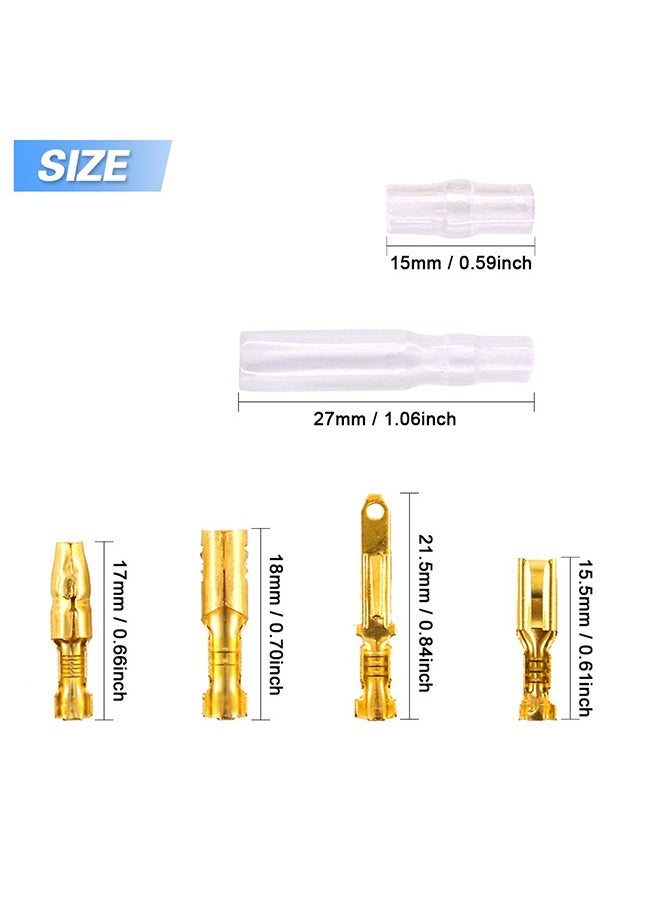 MVAQKLM  700Pcs 2.8mm 2 3 4 6 9 Pin Plug Housing Pin Header Crimp Electrical Wire Terminals Connector and 30 Sets 4mm Car Motorcycle Bullet Terminal Assortment Kit for Motorcycle, Bike, Car, Boats  - Image 3