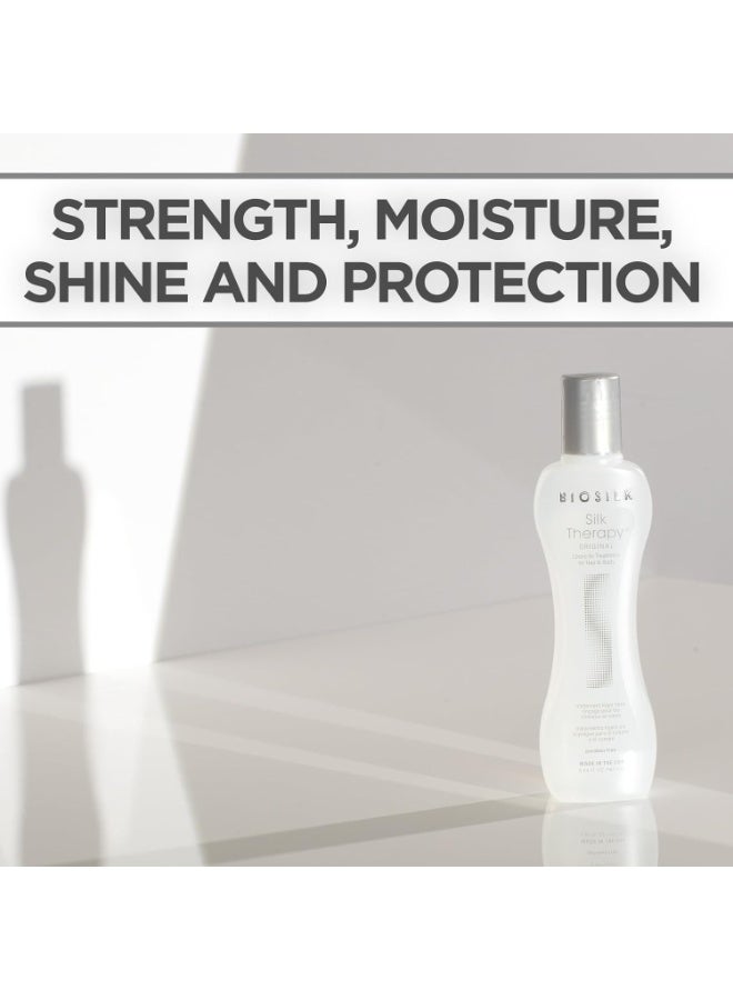 BIOSILK علاج بيوسيلك الحرير الأصلي، علاج إعادة البناء لإضافة اللمعان والمساعدة في منع تقصف الشعر، خالي من الكبريتات والبارابين، وغير مختبر على الحيوانات، 5.64 أونصة - Image 4