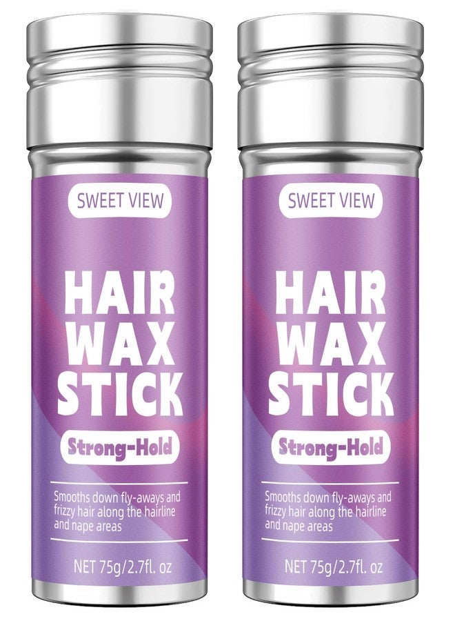 SWEET VIEW 2PCS Hair Wax Stick, Flexible Hold Fly Away Hair Tamer, Slick Back Hair Gel/Cream for Sleek Ponytail, Smooth Flyaways & Frizz, Hair Styling Accessorie Pomade Balm for Toddler, Kid - Image 1