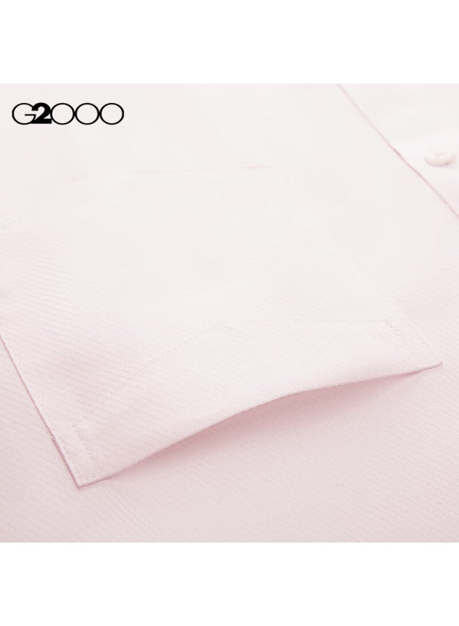 G2000 قميص طويل الأكمام مريح من قطن مزيج G2000 بنفس أسلوب المول باللون الوردي الفاتح S/03 - Image 4
