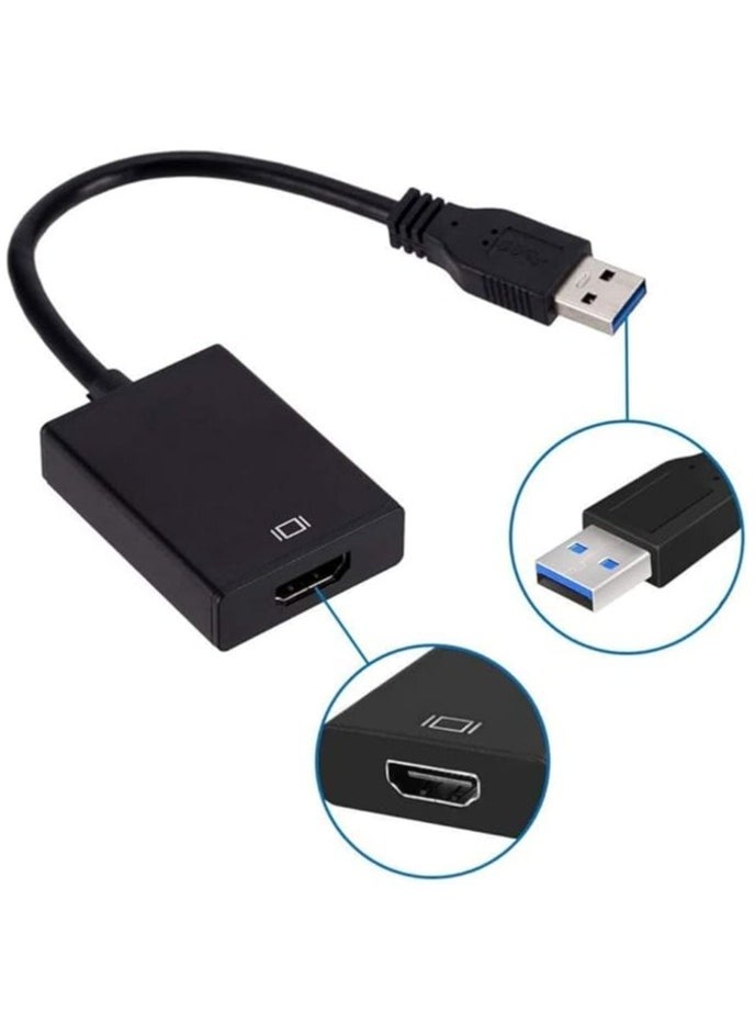 erorex USB to HDMI Adapter, USB 3.0/2.0 to HDMI 1080P Video Graphics Cable Converter with Audio for PC Laptop Projector, HDTV Compatible with Windows/XP 7/8/8.1/10  - Image 5