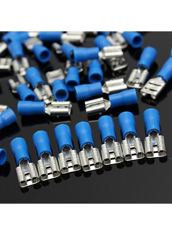 100pcs Blue Female/Male Insulated Spade Wire Connector Electrical Crimp Terminal  - Image 5