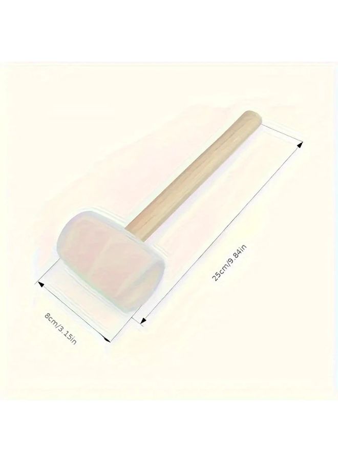80oz Rubber Mallet Heavy Duty Industrial Hammer With Non Slip Wood Handle For Workshop Construction Demolition - Image 2