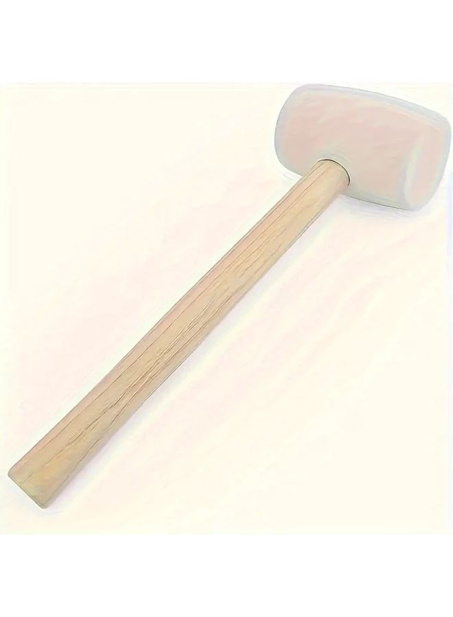 80oz Rubber Mallet Heavy Duty Industrial Hammer With Non Slip Wood Handle For Workshop Construction Demolition - Image 5