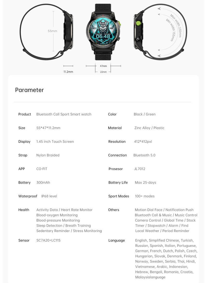 RollsTimi  Mens Smartwatch with Bluetooth Calls Fitness Tracker Sports Smart Watch - Image 5