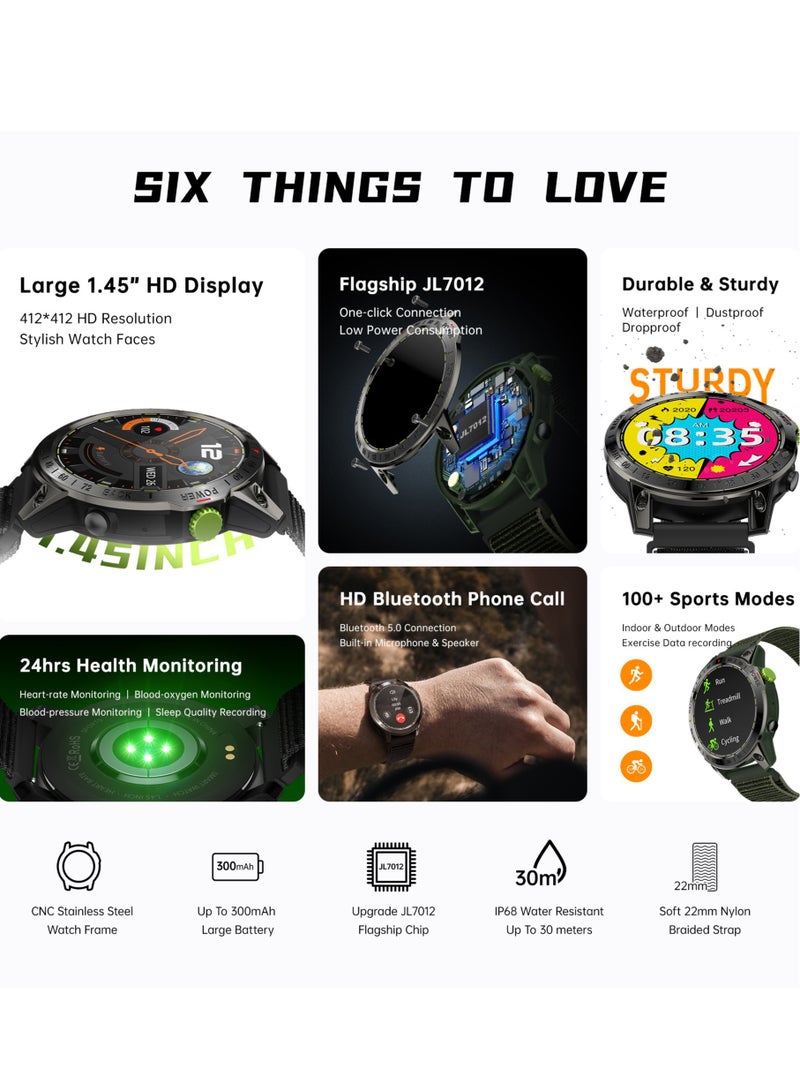 RollsTimi  Mens Smartwatch with Bluetooth Calls Fitness Tracker Sports Smart Watch - Image 2