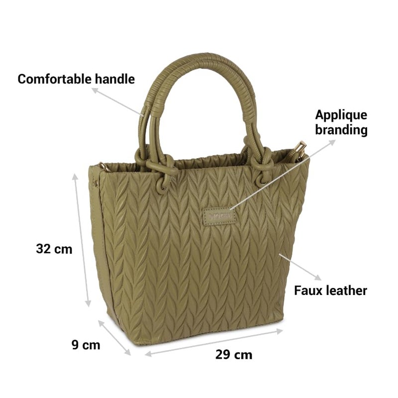 Mochi Women Green Sling Bag (66-219) - Image 3