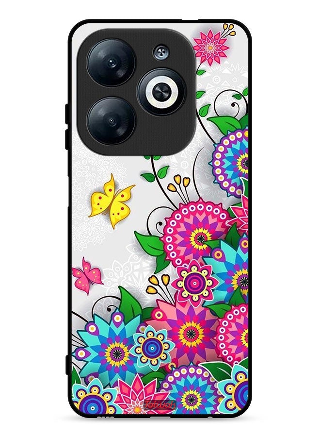 Tolwak Infinix Smart 8 4G Protective Case Cover Mandala Flowers - Image 1