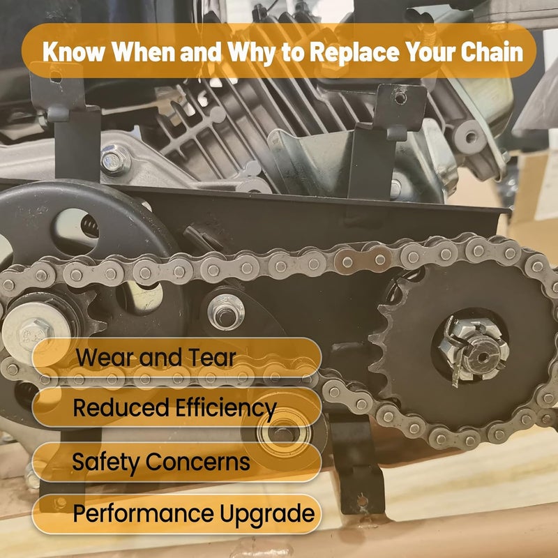 Chikia Front Jackshaft 420 Chain with 42 Links for Coleman Mini Bikes - Image 5