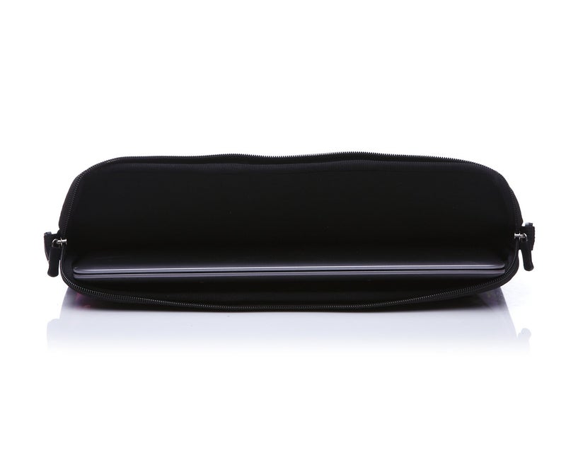 YIDA 14 Inch Neoprene Laptop Sleeve Case Bag with shoulder strap For 14" Notebook/MacBook/Ultrabook/Chromebook (Black blue music) - Image 3