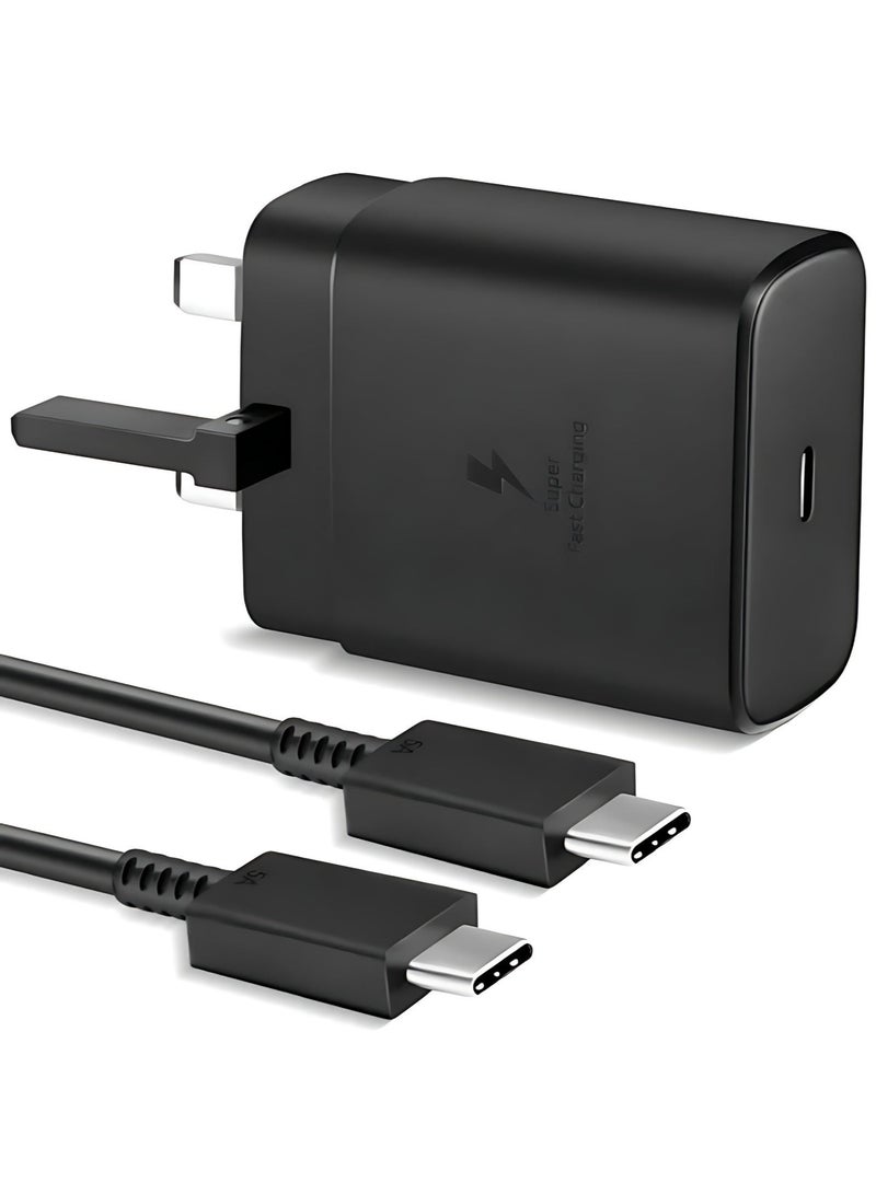 Wall Charger 45W Fast Charging With UK Plug USB-C to USB-C For Samsung Devices With Type C Cable - Image 1