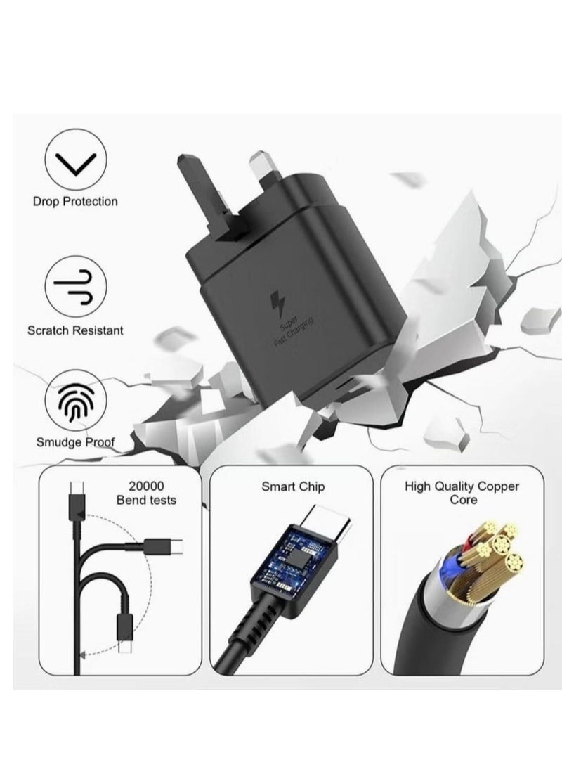 Wall Charger 45W Fast Charging With UK Plug USB-C to USB-C For Samsung Devices With Type C Cable - Image 4