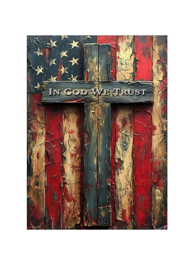 KTHOFCY 5D DIY Diamond Painting Kits for Adults, American Flag with Cross Full Drill Embroidery Cross Stitch Crystal Rhinestone Paintings Pictures Arts Wall Decor Painting Dots Kits 11.8X15.7inch - Image 1