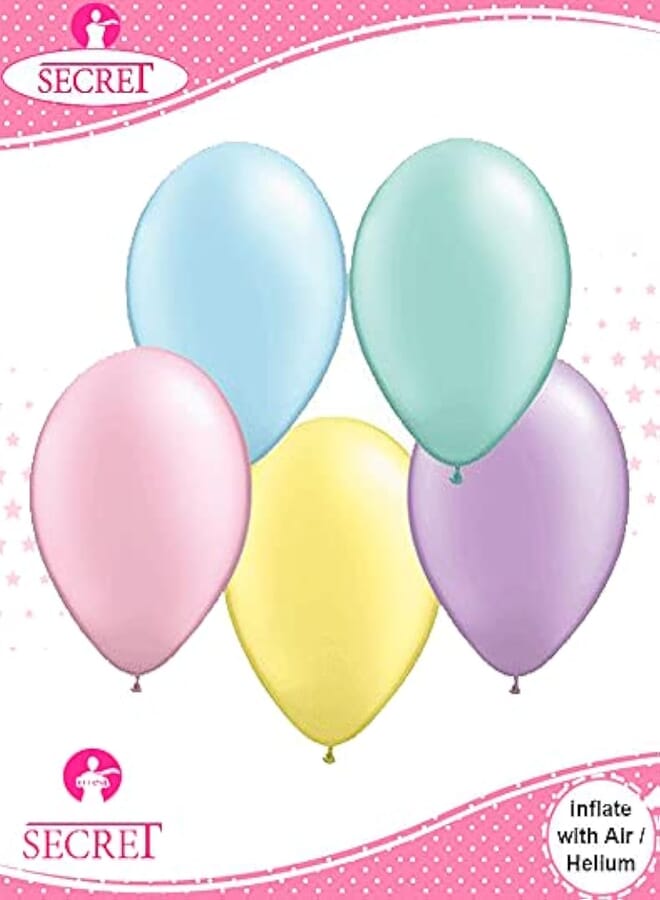 secret 50pcs pastel colors latex balloons