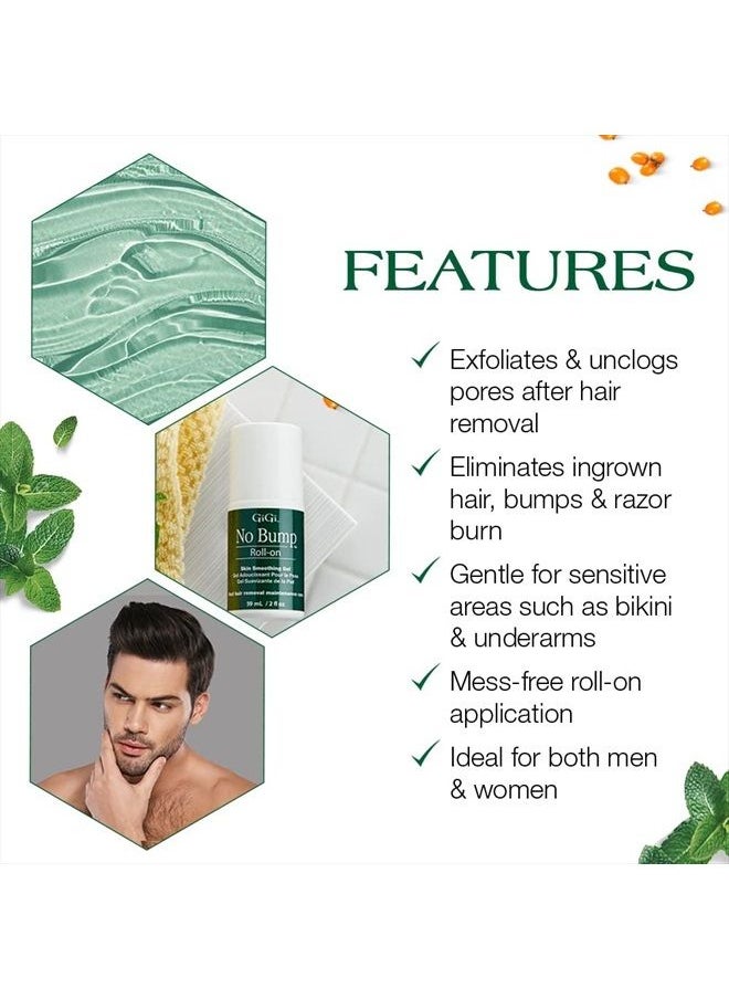 GiGi No Bump Roll-on Skin Smoothing Gel, Post-Wax and After-Shave Skin Care, Quick and Easy, 2 oz. 1-pc  - Image 4
