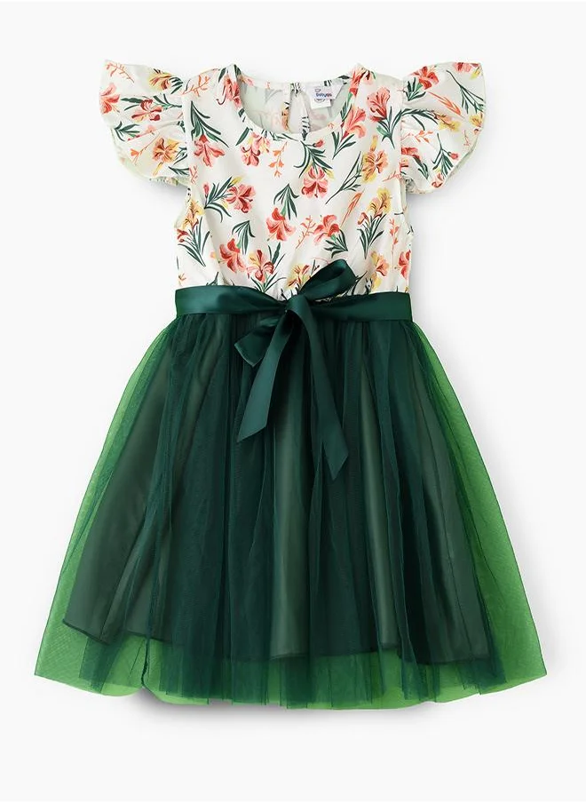 بيبي كلو Floral Printed Pleated Dress