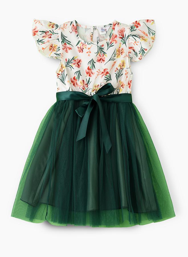 babyqlo Floral Tulle Dress - Image 1