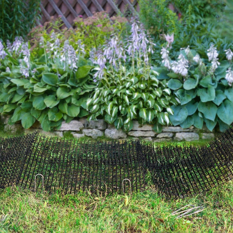 Pomeat 10 PCS Scat Mat for Cats Indoor 16" x 12" with Spikes Sprickle, Digging Deterrent for Dogs, Outdoor for Garden and Fence with 7 Staples - Image 4