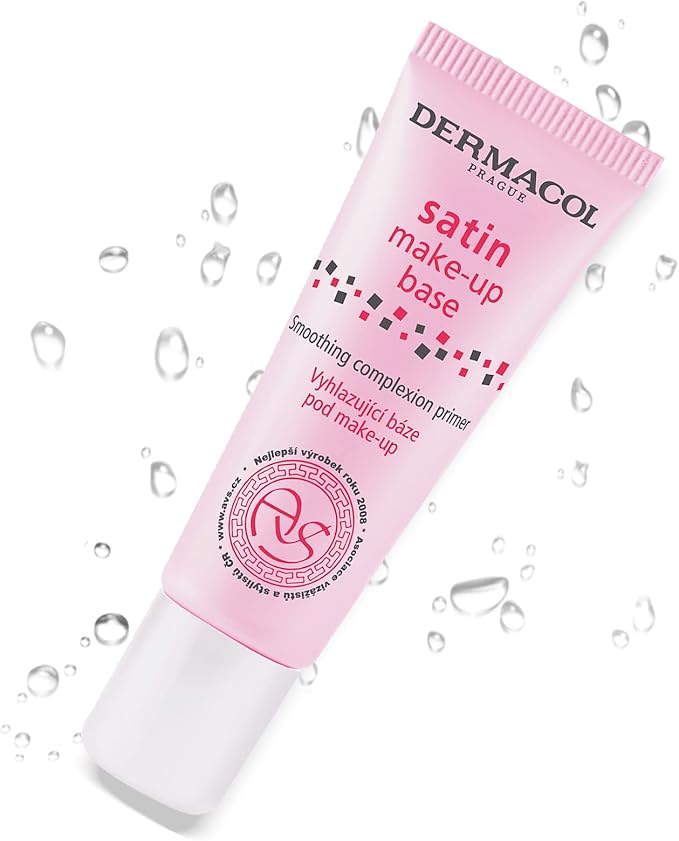 Dermacol Satin Makeup Base Matte Face Primer for Wrinkles and Pores Transparent Makeup Primer for Oily Skin Dry and Combination Skin Easy to Blend Pore Filling Primer 30 ml