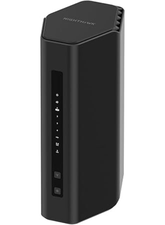 Nighthawk WiFi 7 Router (RS200) BE6500 6.5Gbps Wireless Speed – 2.5Gb Internet Port – Dual-Band Gigabit Gaming Router – Covers 2,500 sq. ft., 80 Devices – Built-in VPN, USB 3.0, 4K-QAM Black