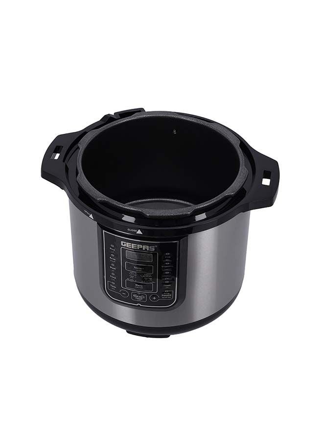 GEEPAS Digital Multi Cooker | 4 digital LED display|14 14 Smart Cooking Programs With One Touch , Auto Shut off Function | Ideal for Rice Meat bean vegetable Soup |Detachable Inner Lid 12 L 1600 W GMC35030 Silver/Black - Image 5
