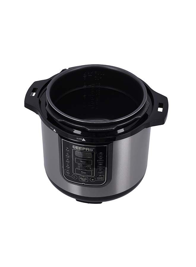 GEEPAS Digital Multi Cooker | 4 digital LED display|14 14 Smart Cooking Programs With One Touch , Auto Shut off Function | Ideal for Rice Meat bean vegetable Soup |Detachable Inner Lid 12 L 1600 W GMC35030 Silver/Black - Image 4
