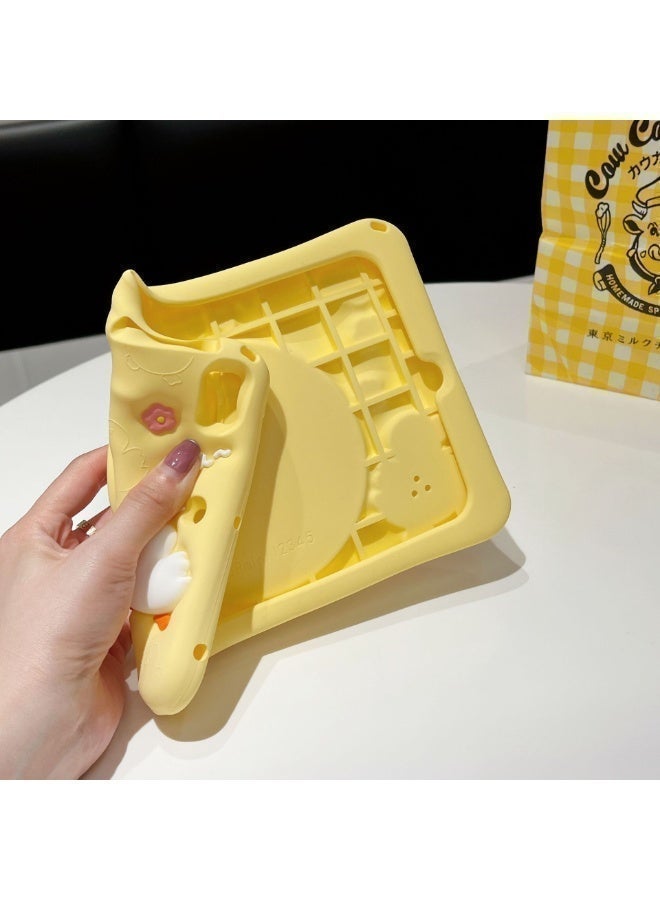 Kids Case for Xiaomi Redmi Pad SE 11-inch (2023) - Shockproof Cute Duck Stand Cover with Strap, Screen Protector & Stylus - Yellow - Image 4