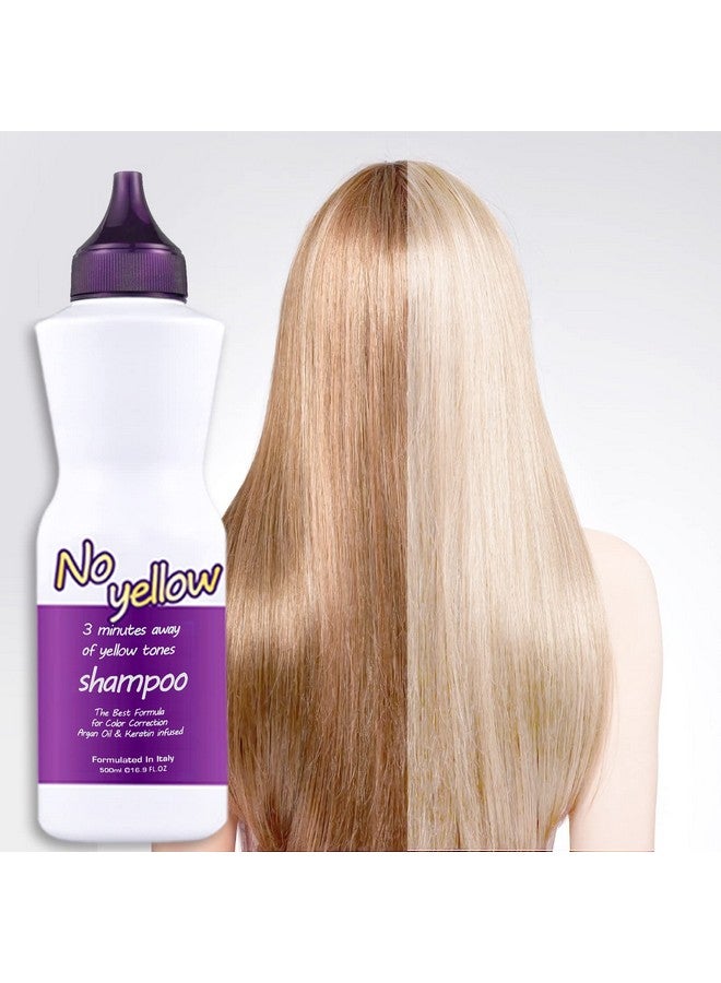 NUSPA Uspa 3 Minutes Purple Shampoo Moisturizing Color Correction Sulfate Free Shampoo No Yellow Shampoo For No Brass Or Yellow Argan Oil Keratin Infused 16.9Oz  - Image 1