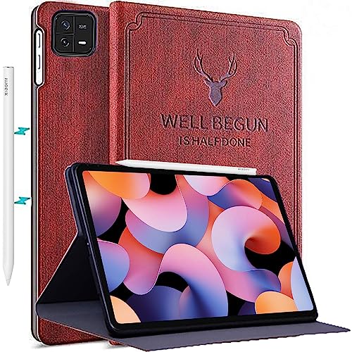 ProElite Cover for Xiaomi Mi Pad 6 Cover Case, Deer Multi Angle Flip Case for Xiaomi Mi Pad 6 11 inch, Support Auto Sleep Wake, Wine Red - Image 2