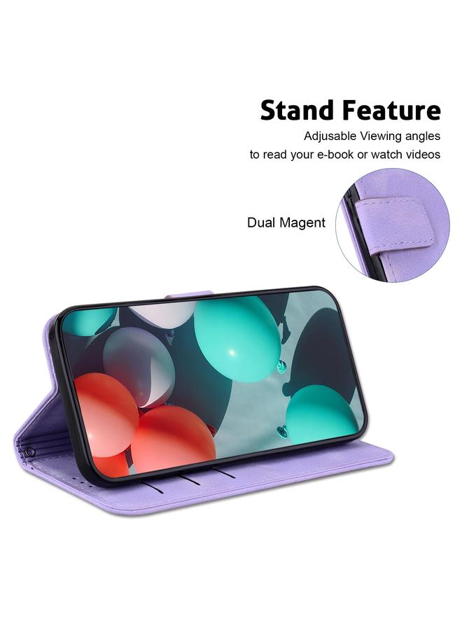 اس-توب جراب لهاتف OPPO A74 4G/F19 4G جراب هاتف جلدي منقوش على شكل سبعة أشكال - Image 5