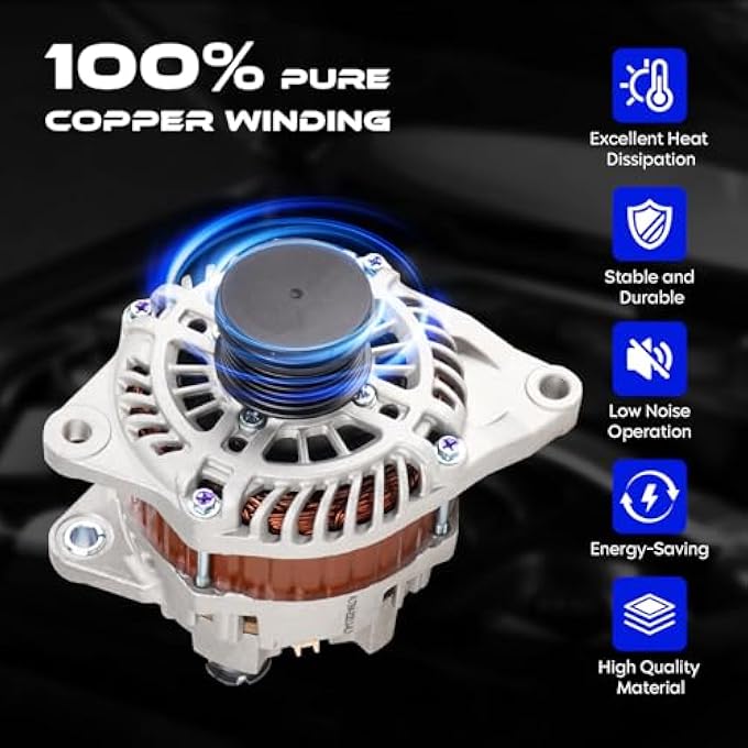SEHNSUCHT Alternator Replacement New Fit for Chrysler 200 2001-2003 2.4L, for Sebring 2007-2010 2.4L, for Avenger 2008-2013 2.4L, for Caliber 2007-2012, for Jeep Compass 2007-2017, for Jeep Patriot 2007-2017 - Image 5