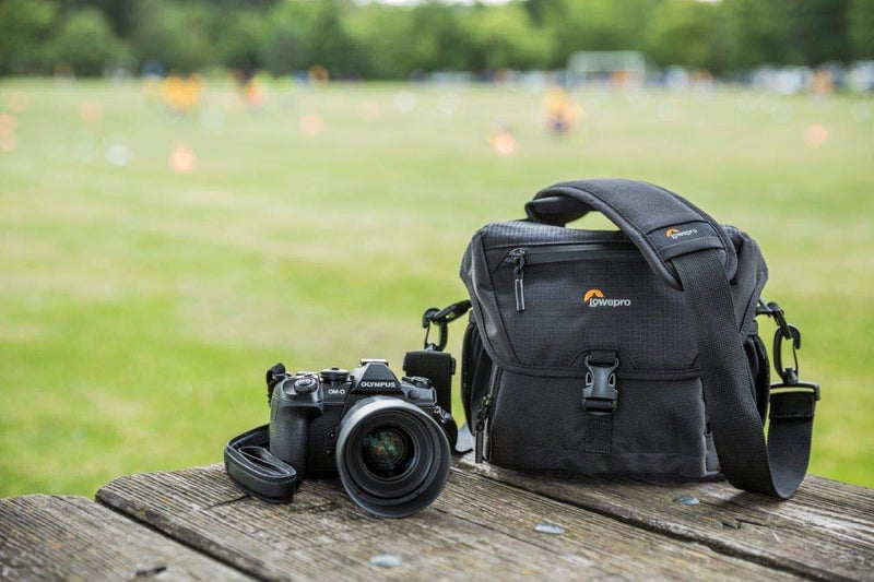 Lowepro LP37119, Nova 160 AW II Camera Bag, Customizable, Portable, Fits DSLR with 17-85 mm Attached Lens, Compact Drone, 1-2 Additional Lenses, Flash, Black - Image 2