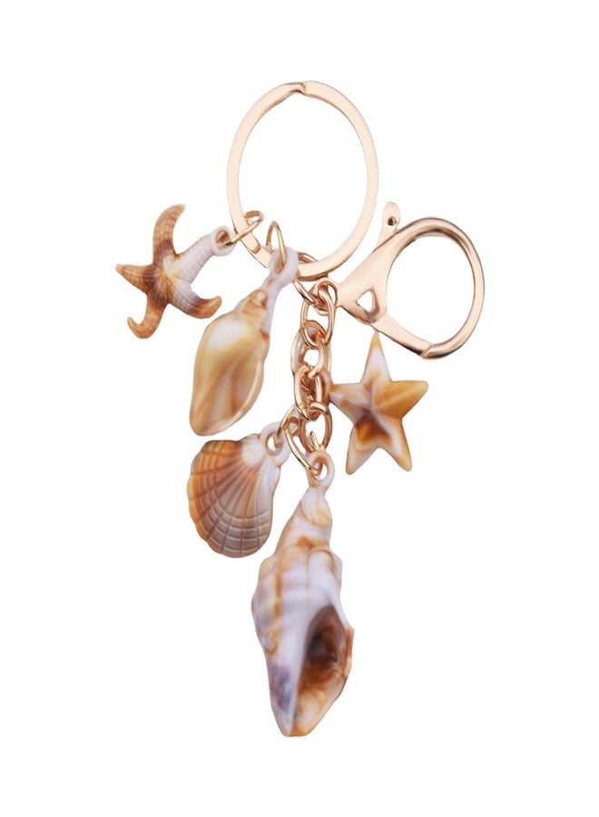 Sdopbinbin Beach Keychain Seashell Starfish For Women Girls Ocean Keychain For Purse Small Beach Accessories Sea Shell Keychain For Teens Adults Beach Themed Gifts For Women Girls Starfish Keychain - Image 1