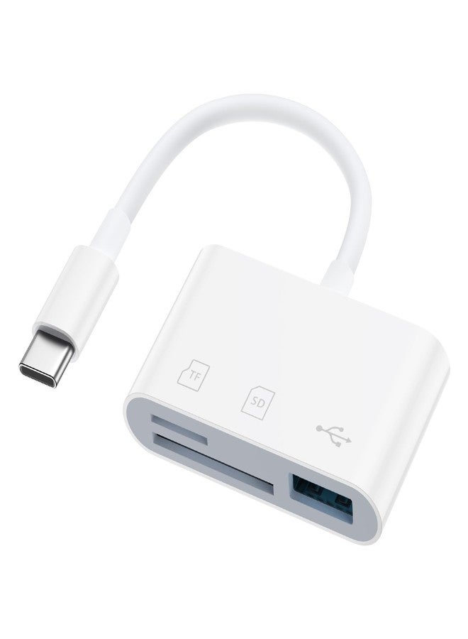 FiveBox SD Card Reader for iPhone 16 15 Pro Max Plus Series, USB C to TF/Micro SD Memory Card Viewer for Samsung Galaxy S25 S24 Plus Ultra, Laptop - Image 1