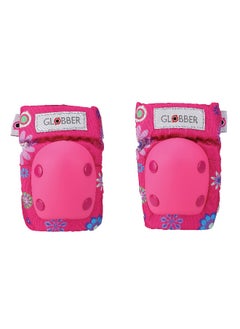 GLOBBER Globber Toddler Printed Elbow & Knee Pad Set (XXS, Pink Flowers)  - Image 2