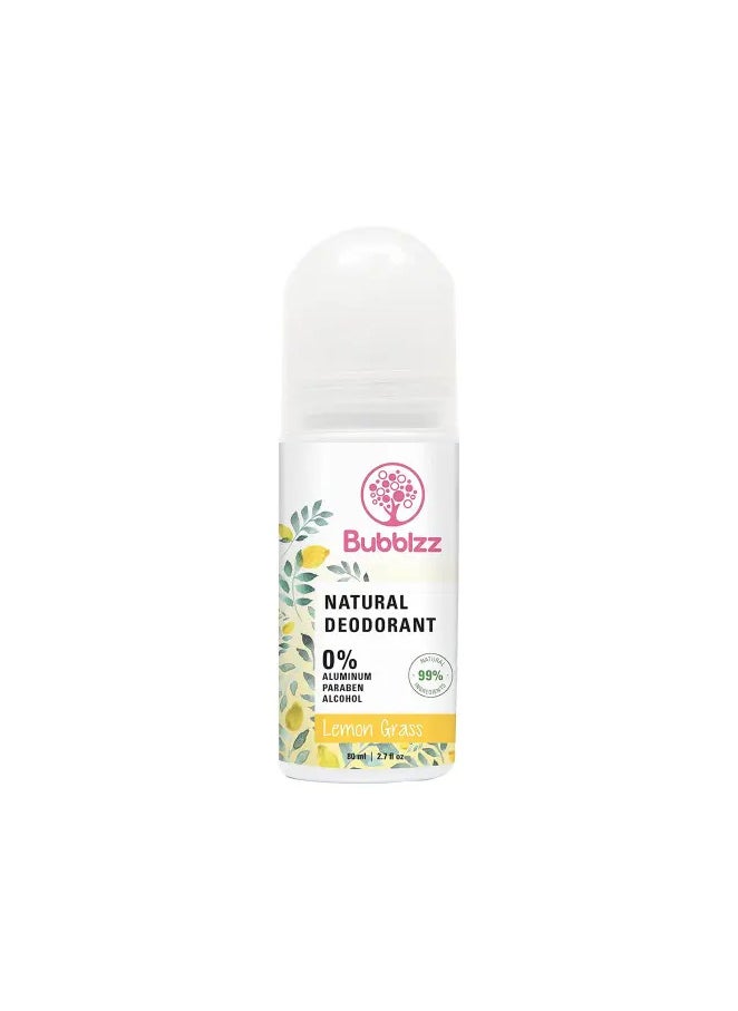 Bubblzz Lemon Grass Natural Deodorant 80ml 