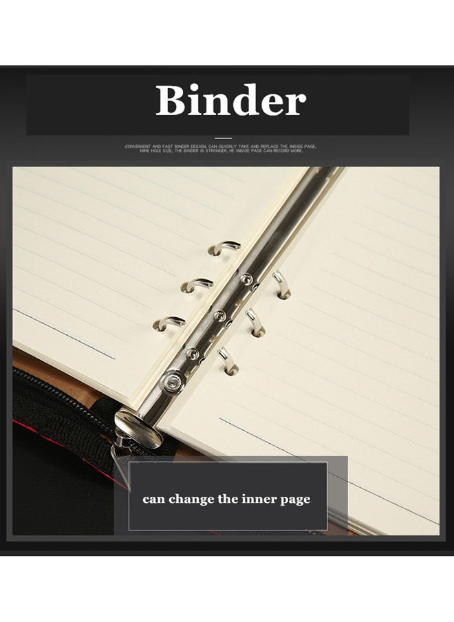 ISank - A5 Executive Conference Folder Business Notebook Zipped Organizer with Calculator Travel Portfolio Binder - Image 1
