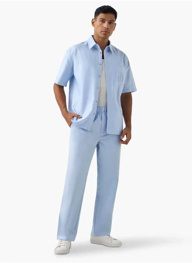 إمبيرور Emperor Regular Fit Pants with Elasticated Waistband and Pockets