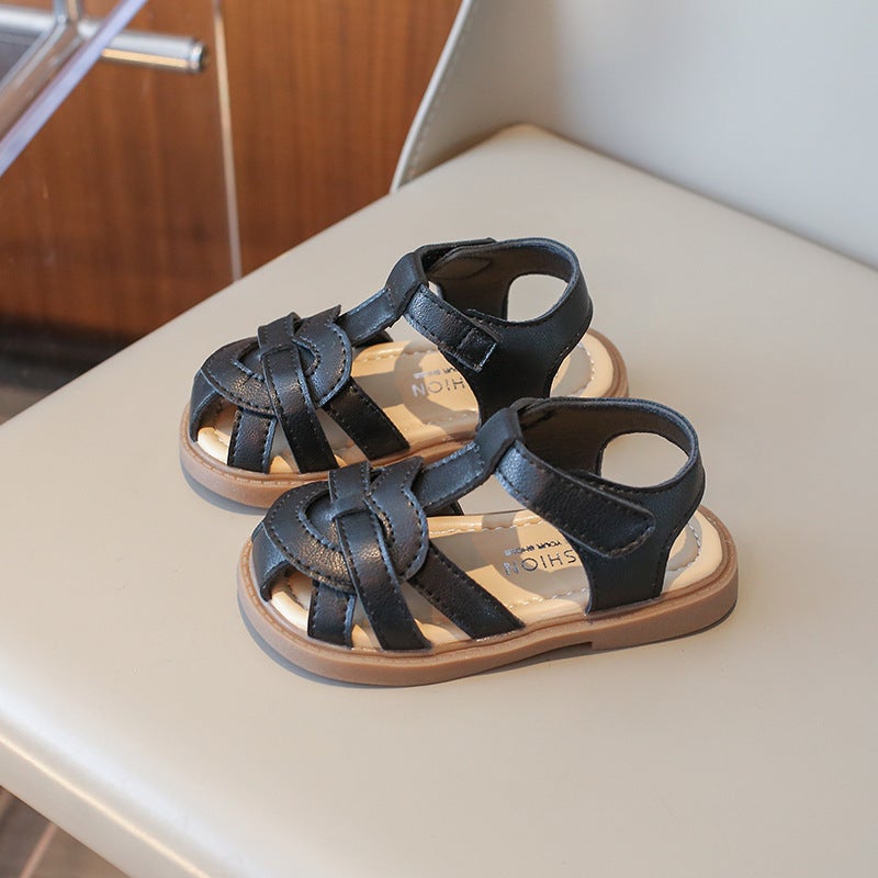 Children'S Sandals 2024 Summer Korean Style Boys' Woven Closed Toe Beach Shoes Girls' Cute Hollow Breathable Princess Shoes - Image 4
