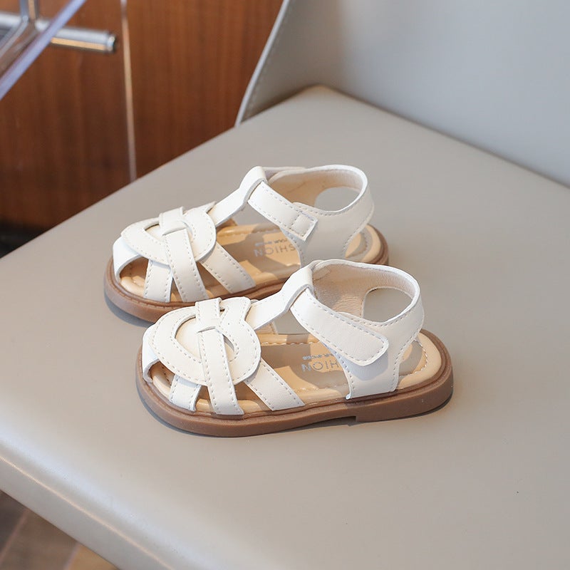 Children'S Sandals 2024 Summer Korean Style Boys' Woven Closed Toe Beach Shoes Girls' Cute Hollow Breathable Princess Shoes - Image 3