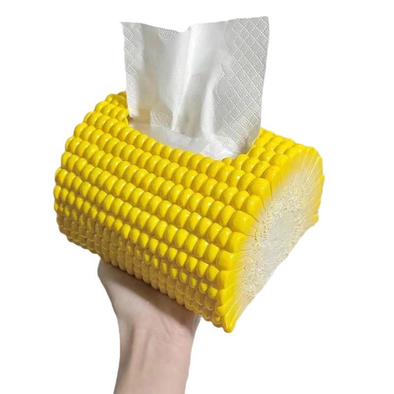 2025 Creative Corn Tissue Box, Desktop Decorative Car Organizer Tissue Holder - Image 5
