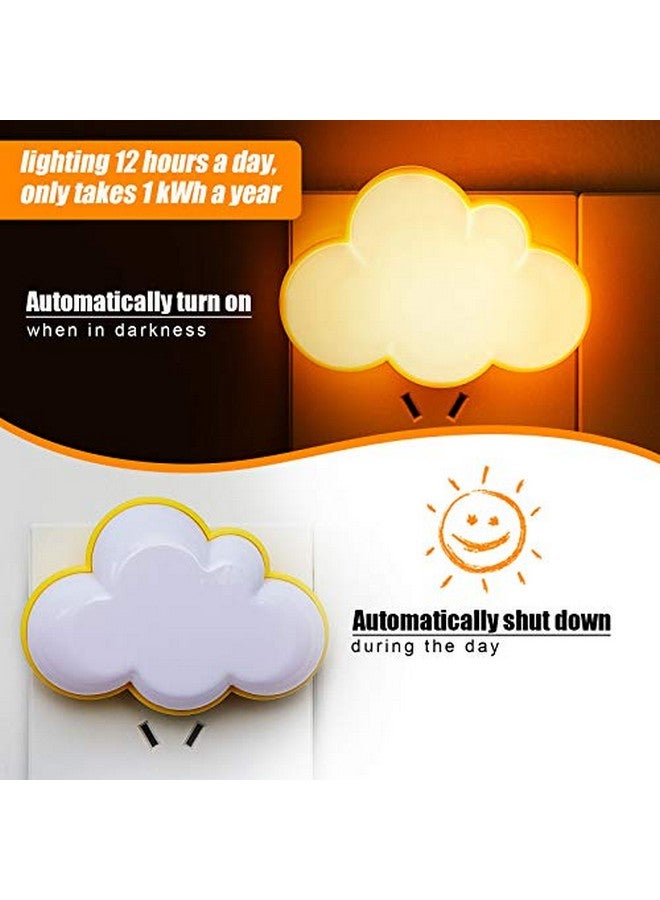 Mudder مصباح ليلي مزدوج من مادير، قابل للتوصيل في الحائط، مصباح LED ناعم، مصباح جدار لطيف لغرفة الأطفال، مصباح ليلي ذكي مع مستشعر دافئ لغرفة النوم والممر (سحاب، أصفر) - Image 3