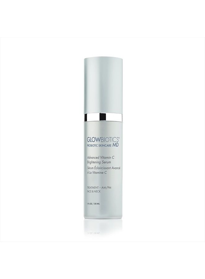 GLOWBIOTICS MD- Probiotic Advanced Vitamin-C Brightening Serum Regenerate Collagen and Reduce Unwanted Pigmentation - For All Skin Types (1 fl oz) - Made in the USA - Image 1