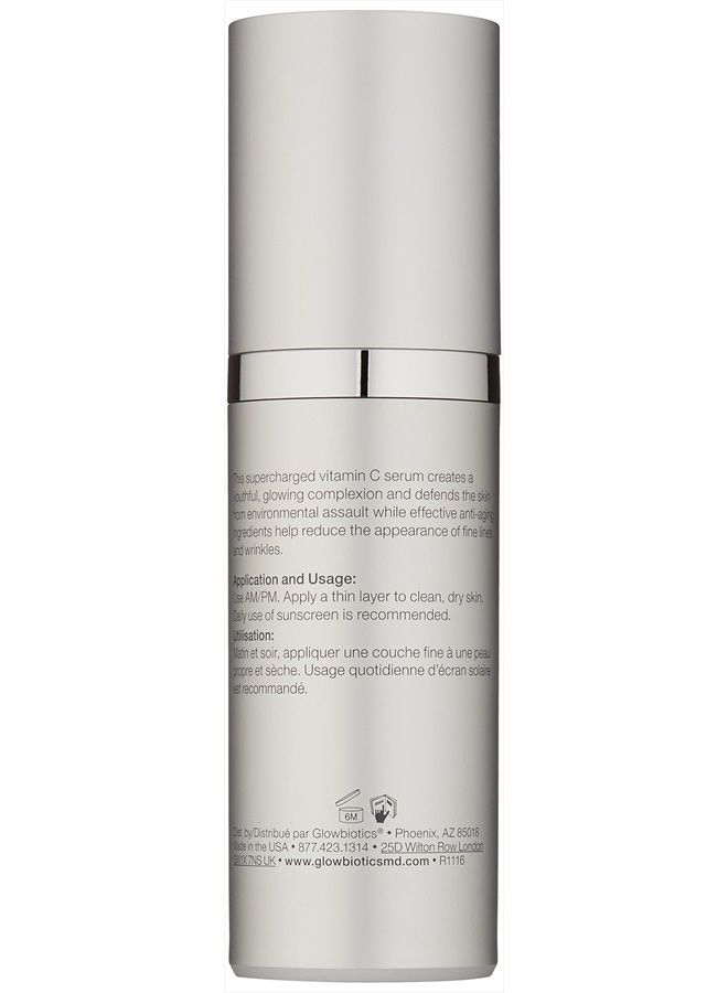 GLOWBIOTICS MD- Probiotic Advanced Vitamin-C Brightening Serum Regenerate Collagen and Reduce Unwanted Pigmentation - For All Skin Types (1 fl oz) - Made in the USA - Image 2