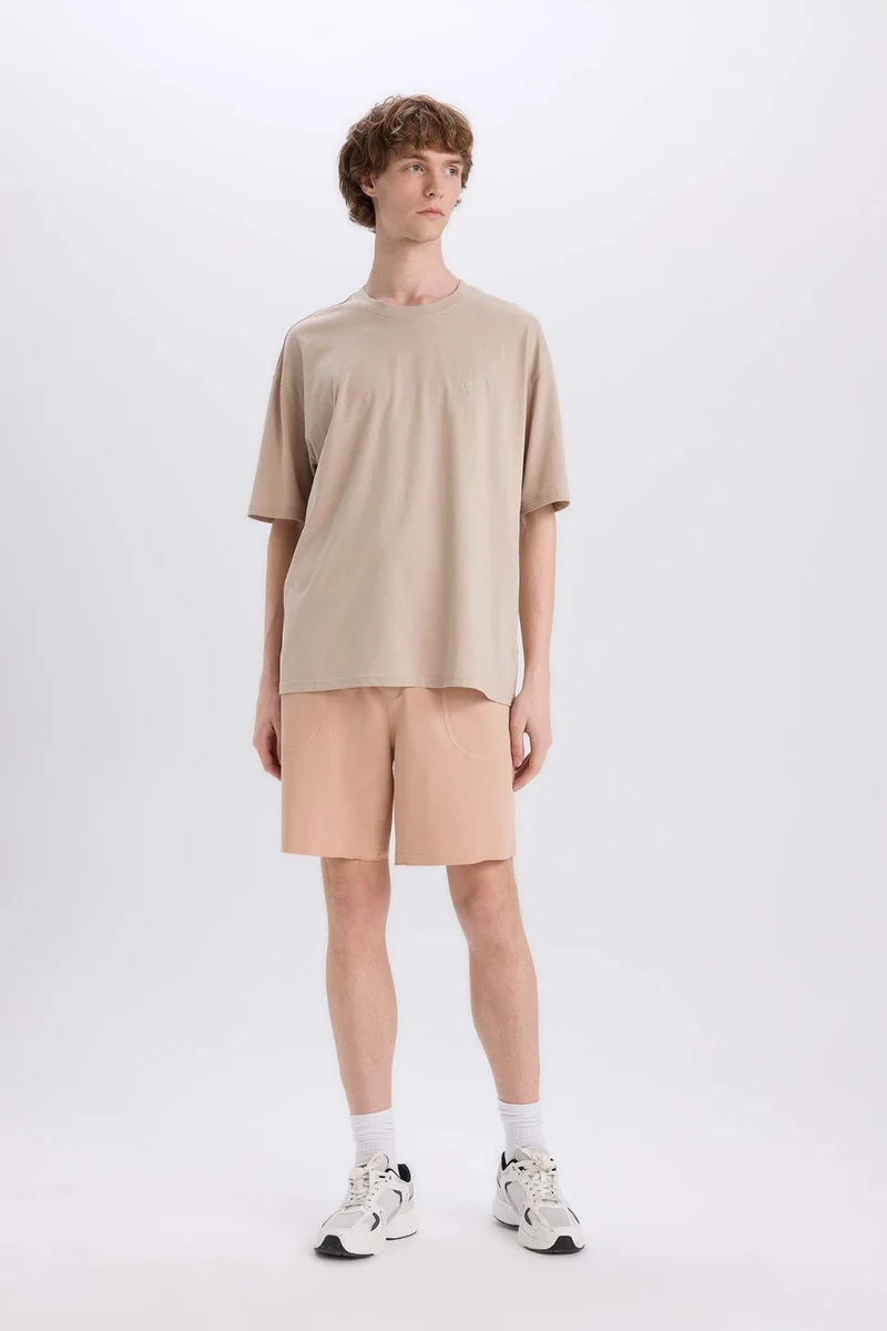 DeFacto Cotton Slim Fit Skinny Leg Pocketed Basic Shorts