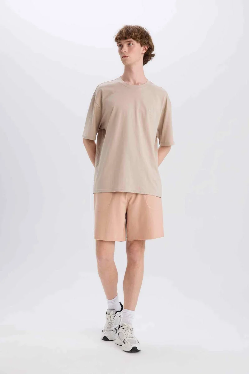 DeFacto Cotton Slim Fit Skinny Leg Pocketed Basic Shorts