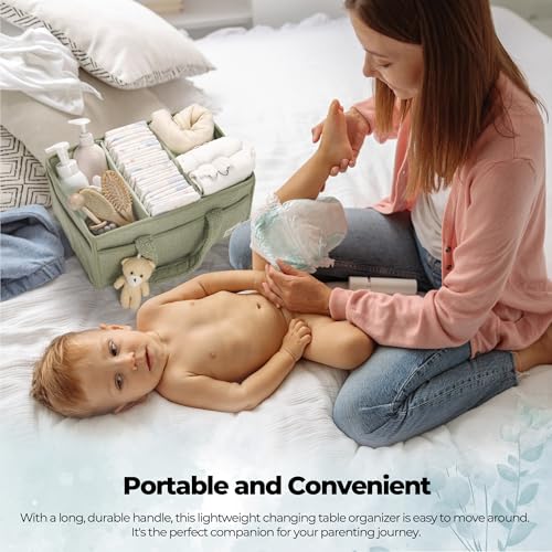 PeraBella Diaper Caddy Organizer for Changing Table, Storage Basket for Wipes, Gift for Baby Shower, Car Organizer, Nursery Organizer, Portable Storage - Image 4